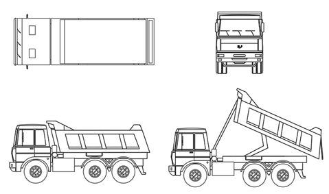 Чертежи блоков - грузовые машины